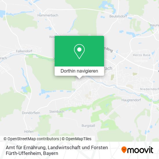 Amt für Ernährung, Landwirtschaft und Forsten Fürth-Uffenheim Karte