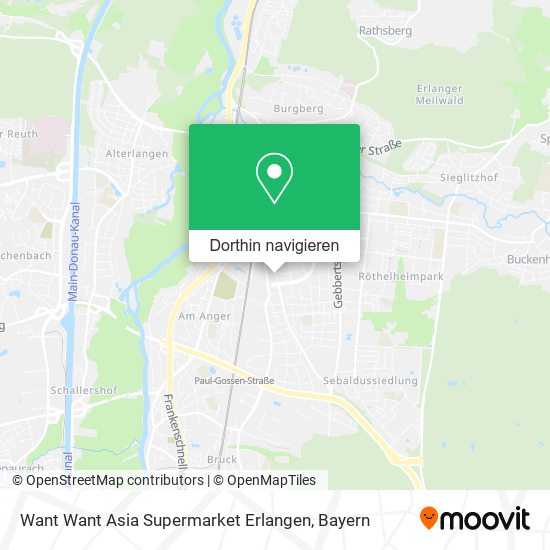 Want Want Asia Supermarket Erlangen Karte