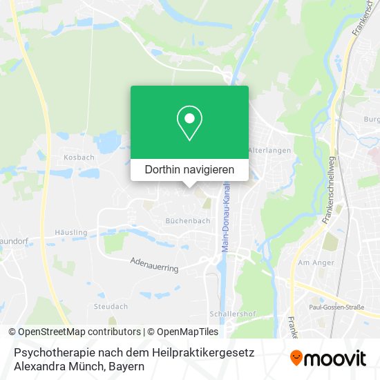 Psychotherapie nach dem Heilpraktikergesetz Alexandra Münch Karte