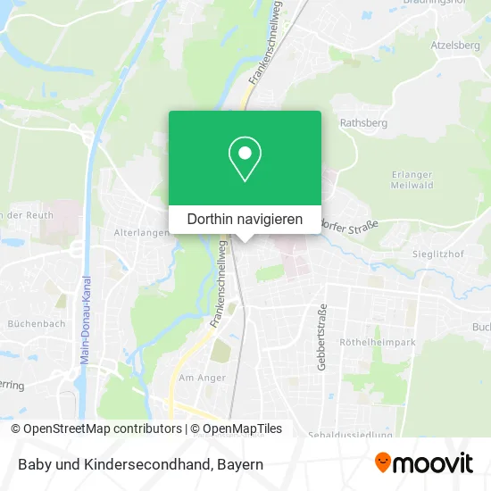 Baby und Kindersecondhand Karte