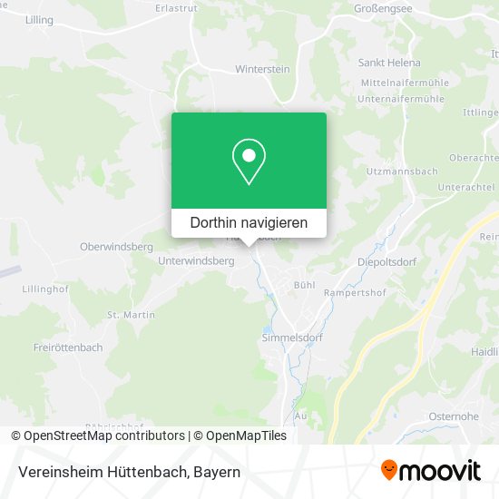 Vereinsheim Hüttenbach Karte