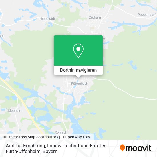 Amt für Ernährung, Landwirtschaft und Forsten Fürth-Uffenheim Karte
