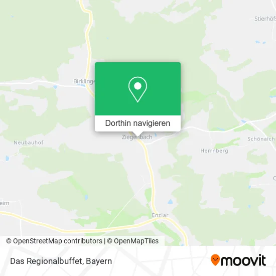 Das Regionalbuffet Karte