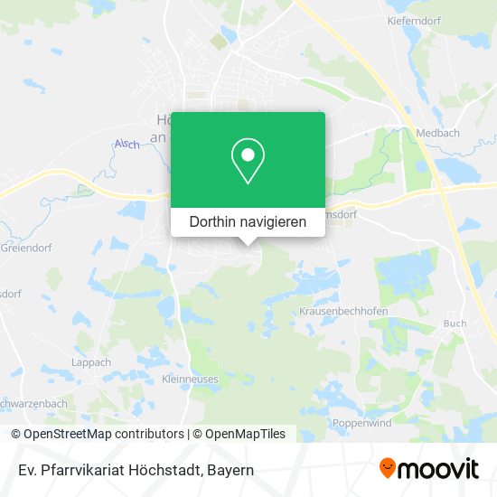 Ev. Pfarrvikariat Höchstadt Karte