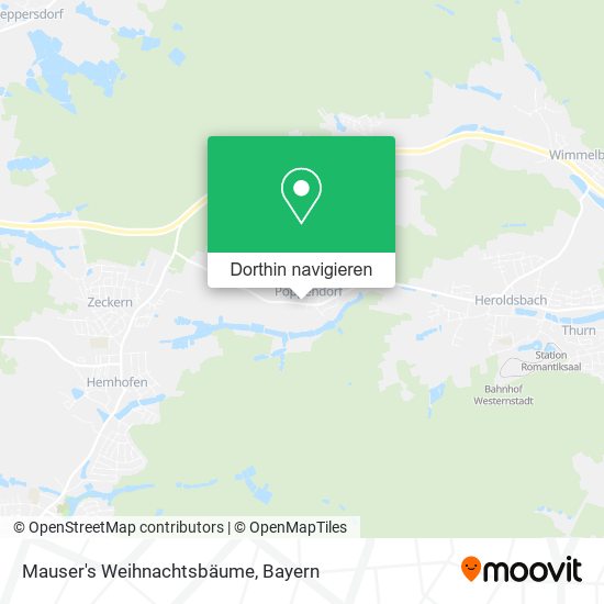 Mauser's Weihnachtsbäume Karte