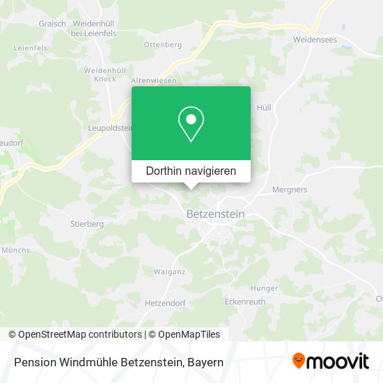 Pension Windmühle Betzenstein Karte
