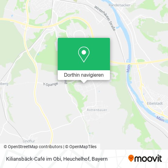 Kiliansbäck-Café im Obi, Heuchelhof Karte
