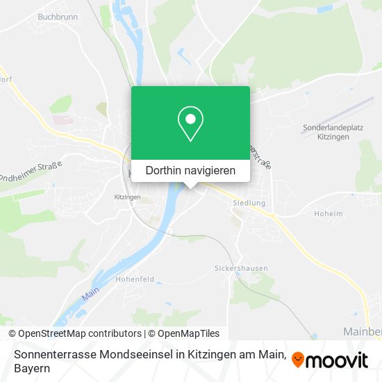 Sonnenterrasse Mondseeinsel in Kitzingen am Main Karte
