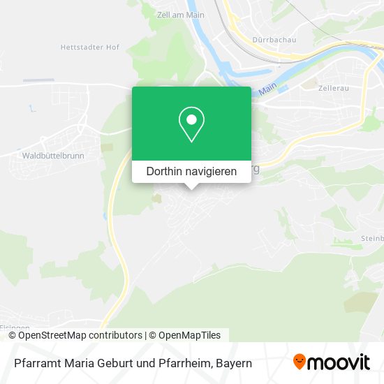 Pfarramt Maria Geburt und Pfarrheim Karte