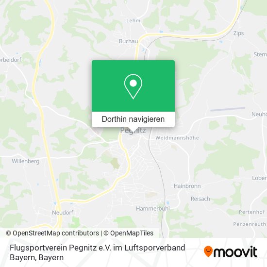 Flugsportverein Pegnitz e.V. im Luftsporverband Bayern Karte
