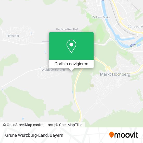 Grüne Würzburg-Land Karte