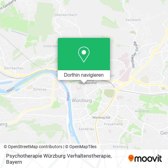 Psychotherapie Würzburg Verhaltenstherapie Karte