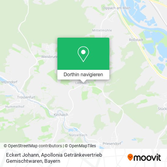Eckert Johann, Apollonia Getränkevertrieb Gemischtwaren Karte