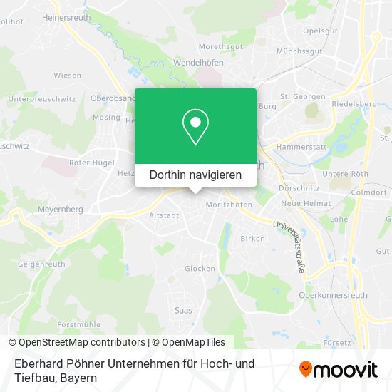 Eberhard Pöhner Unternehmen für Hoch- und Tiefbau Karte