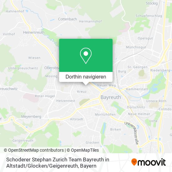 Schoderer Stephan Zurich Team Bayreuth in Altstadt / Glocken / Geigenreuth Karte