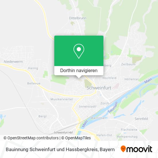 Bauinnung Schweinfurt und Hassbergkreis Karte