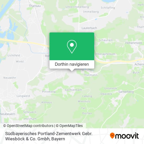 Südbayerisches Portland-Zementwerk Gebr. Wiesböck & Co. Gmbh Karte
