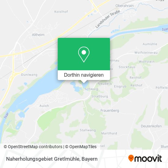 Naherholungsgebiet Gretlmühle Karte