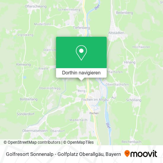 Golfresort Sonnenalp - Golfplatz Oberallgäu Karte