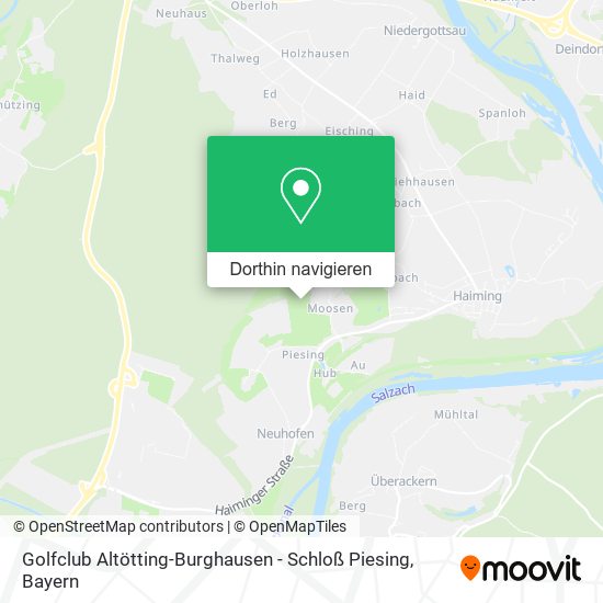 Golfclub Altötting-Burghausen - Schloß Piesing Karte