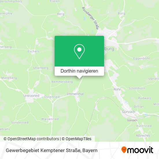 Gewerbegebiet Kemptener Straße Karte