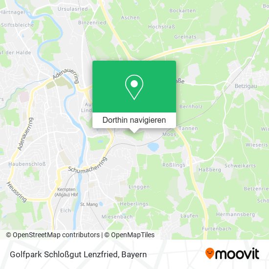 Golfpark Schloßgut Lenzfried Karte