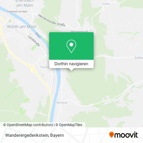 Wanderergedenkstein Karte