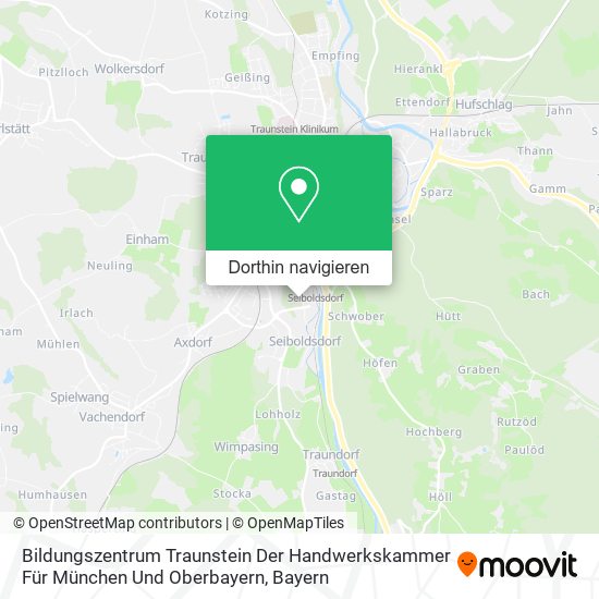 Bildungszentrum Traunstein Der Handwerkskammer Für München Und Oberbayern Karte
