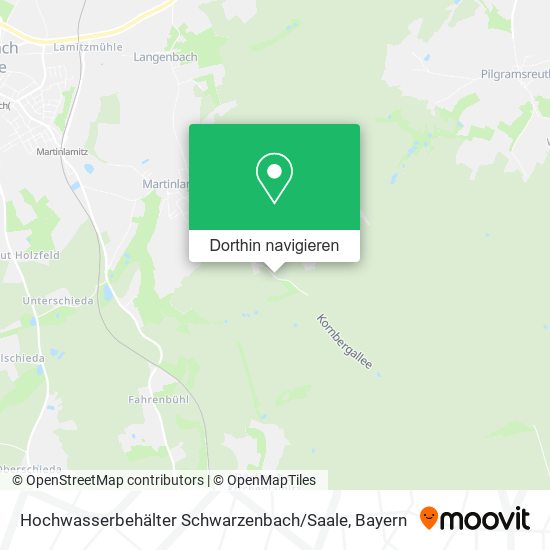 Hochwasserbehälter Schwarzenbach / Saale Karte