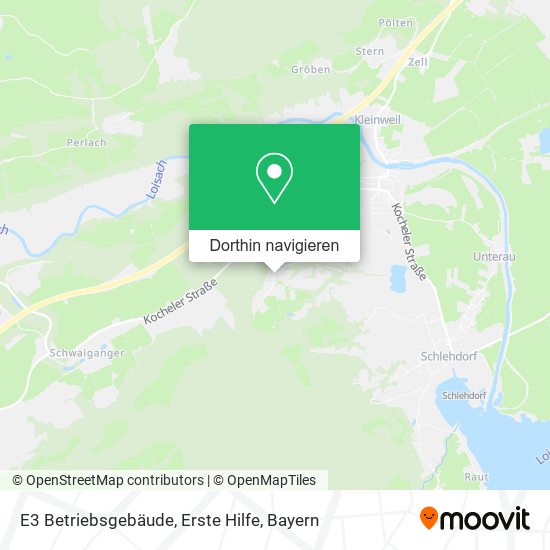 E3 Betriebsgebäude, Erste Hilfe Karte