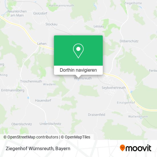 Ziegenhof Würnsreuth Karte