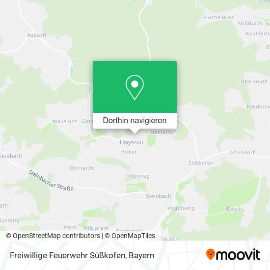 Freiwillige Feuerwehr Süßkofen Karte