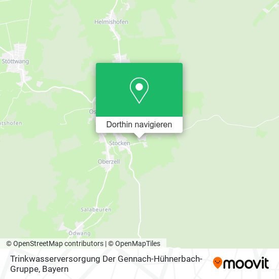 Trinkwasserversorgung Der Gennach-Hühnerbach-Gruppe Karte