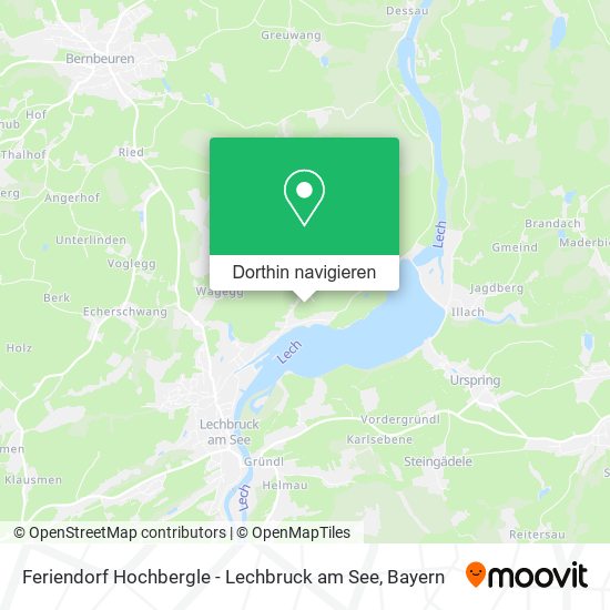 Feriendorf Hochbergle - Lechbruck am See Karte
