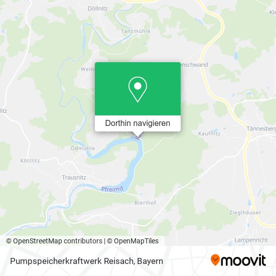 Pumpspeicherkraftwerk Reisach Karte