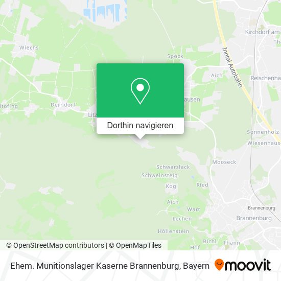 Ehem. Munitionslager Kaserne Brannenburg Karte