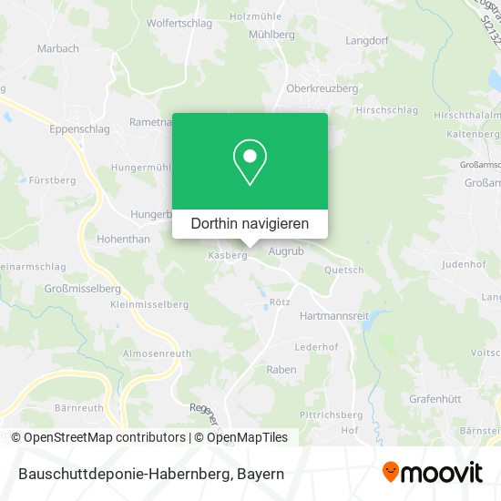 Bauschuttdeponie-Habernberg Karte