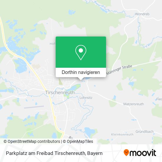 Parkplatz am Freibad Tirschenreuth Karte