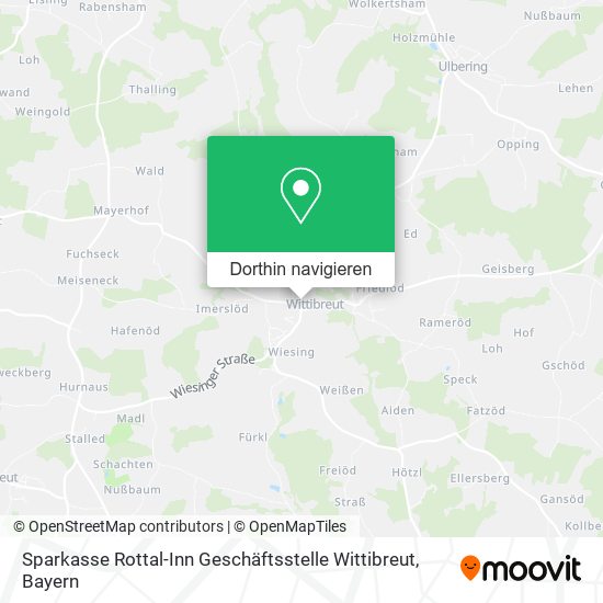 Sparkasse Rottal-Inn Geschäftsstelle Wittibreut Karte