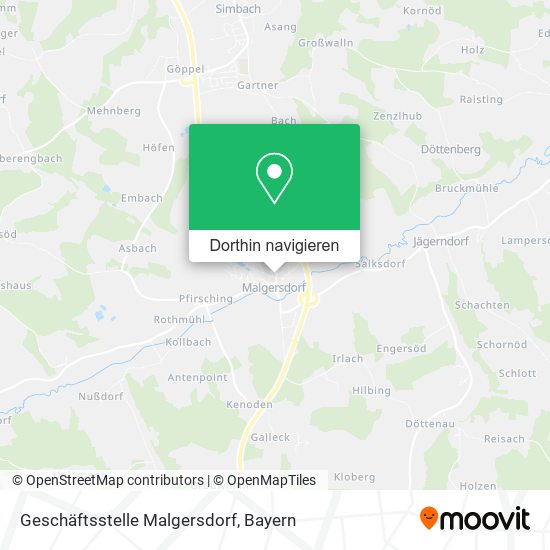 Geschäftsstelle Malgersdorf Karte