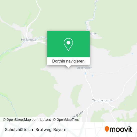 Schutzhütte am Brotweg Karte