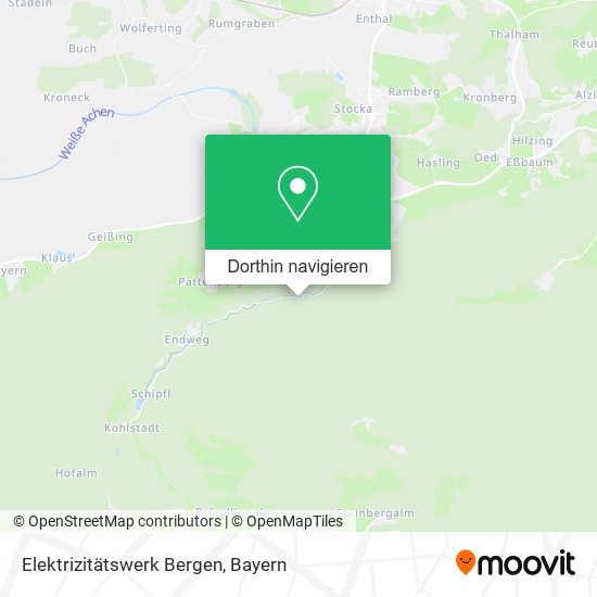 Elektrizitätswerk Bergen Karte