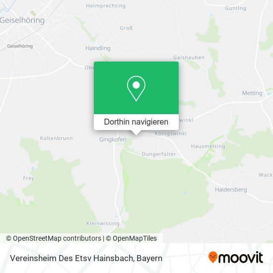 Vereinsheim Des Etsv Hainsbach Karte