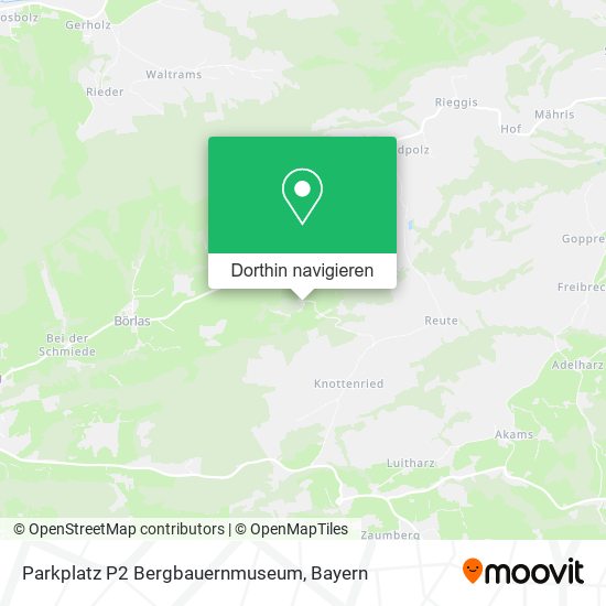 Parkplatz P2 Bergbauernmuseum Karte