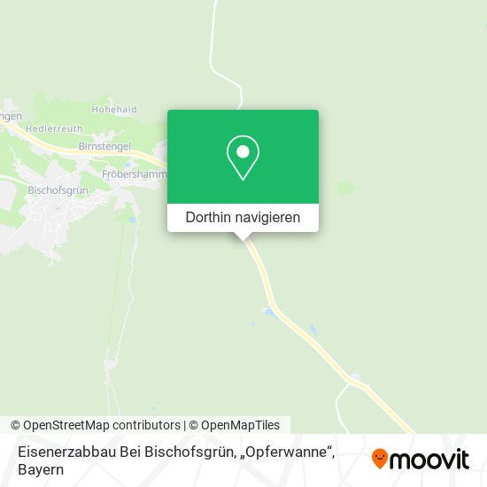 Eisenerzabbau Bei Bischofsgrün, „Opferwanne“ Karte