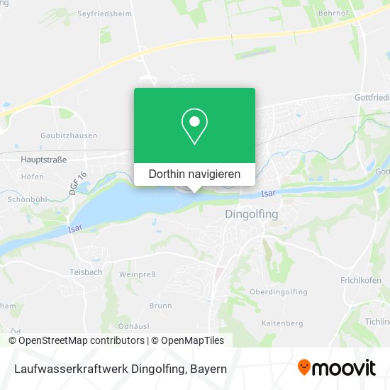 Laufwasserkraftwerk Dingolfing Karte