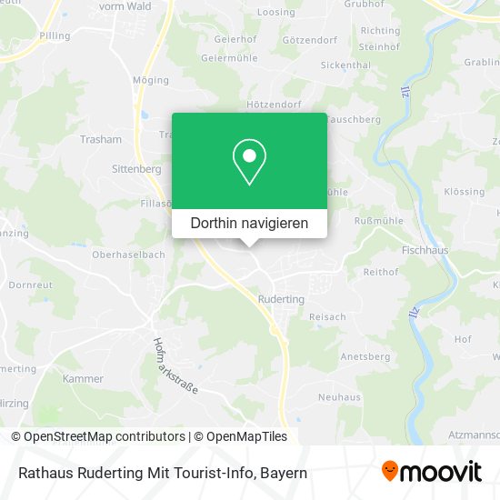 Rathaus Ruderting Mit Tourist-Info Karte