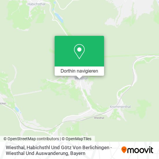 Wiesthal, Habichsthl Und Götz Von Berlichingen - Wiesthal Und Auswanderung Karte