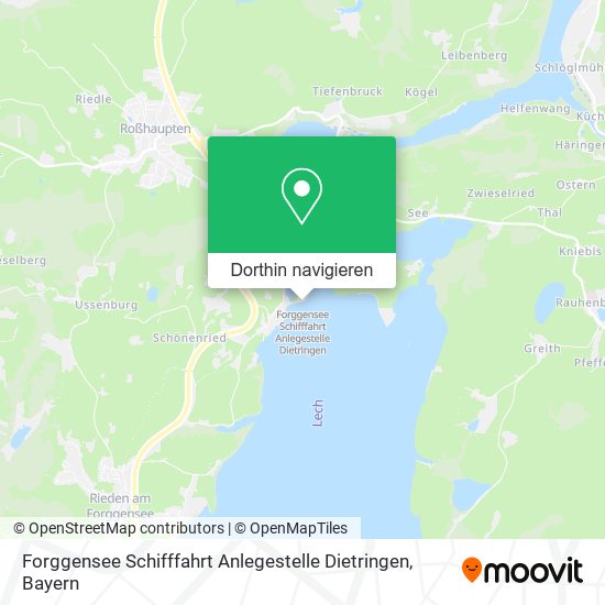 Forggensee Schifffahrt Anlegestelle Dietringen Karte