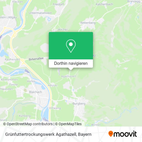 Grünfuttertrockungswerk Agathazell Karte
